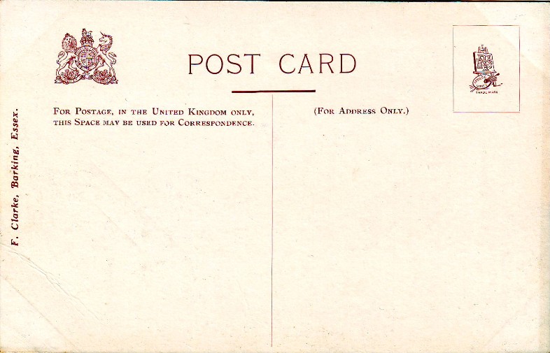 Reverse of Tuck Postcard